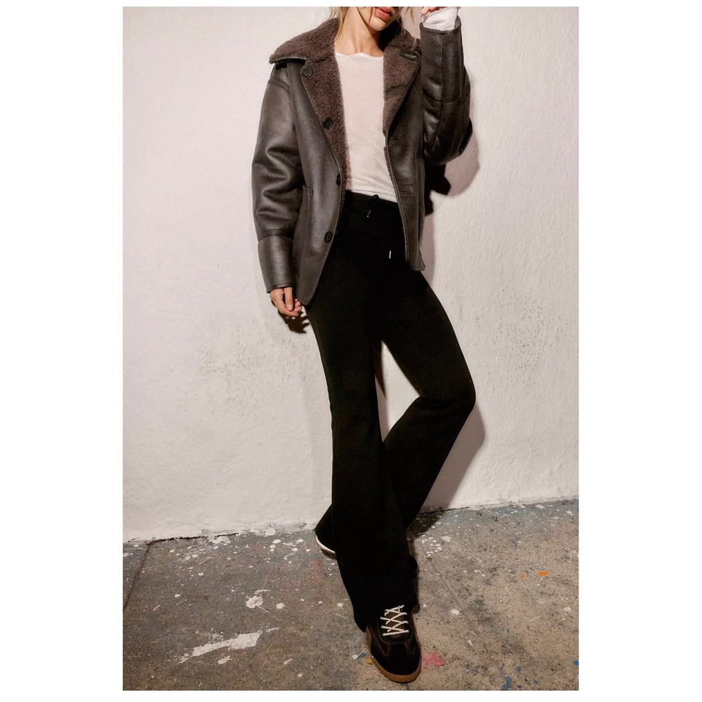 Zara Black Flared Jogger Pants